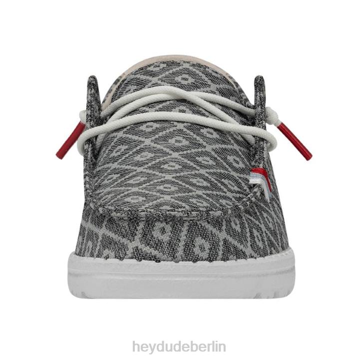 Wendy Boho Hey Dude Männer 8JFX70 Schuhe Stickerei dunkelgrau