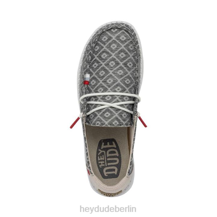 Wendy Boho Hey Dude Männer 8JFX70 Schuhe Stickerei dunkelgrau