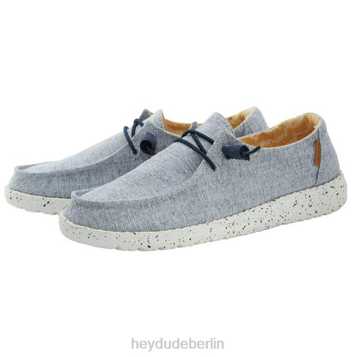 Wendy Chambray Hey Dude Männer 8JFX103 Schuhe weiß Blau