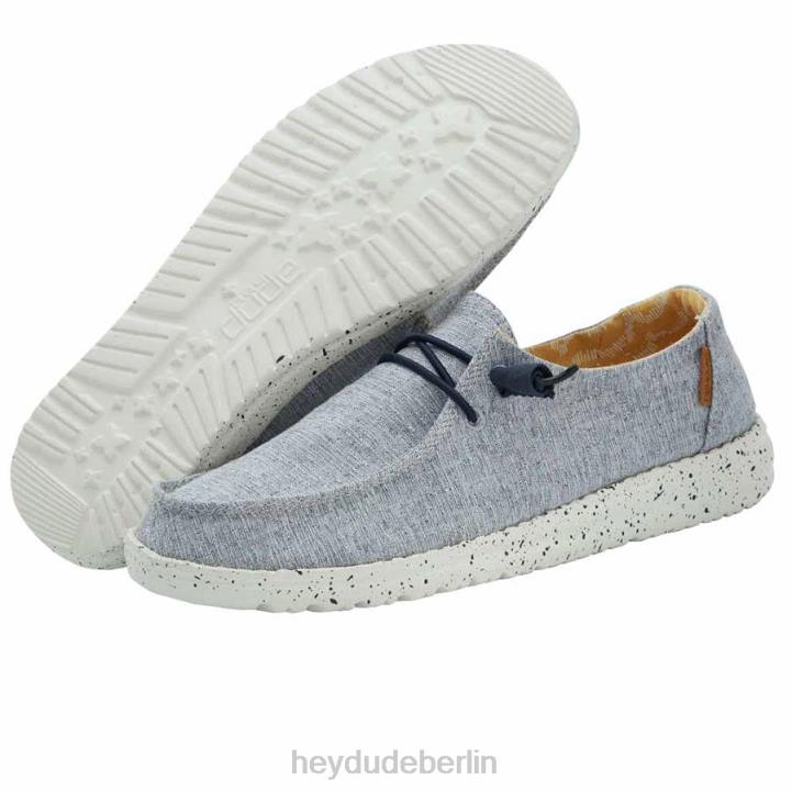 Wendy Chambray Hey Dude Männer 8JFX103 Schuhe weiß Blau