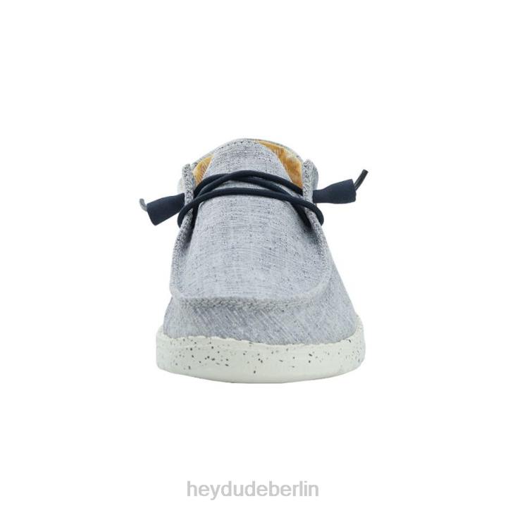Wendy Chambray Hey Dude Männer 8JFX103 Schuhe weiß Blau