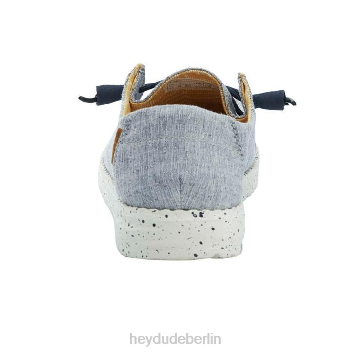Wendy Chambray Hey Dude Männer 8JFX103 Schuhe weiß Blau