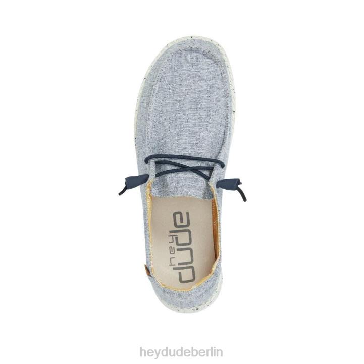 Wendy Chambray Hey Dude Männer 8JFX103 Schuhe weiß Blau