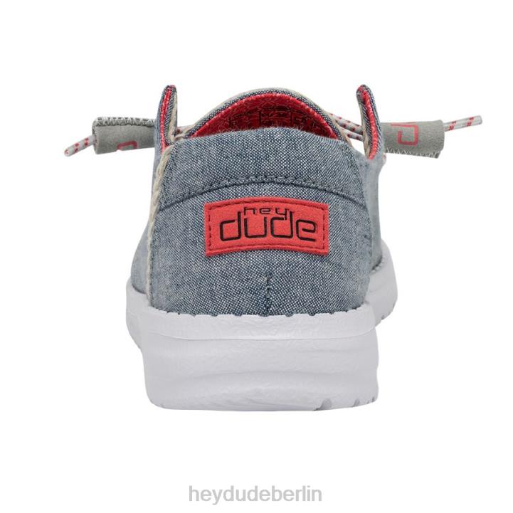 Wendy Chambray Hey Dude Männer 8JFX212 Schuhe Zopf Indigo