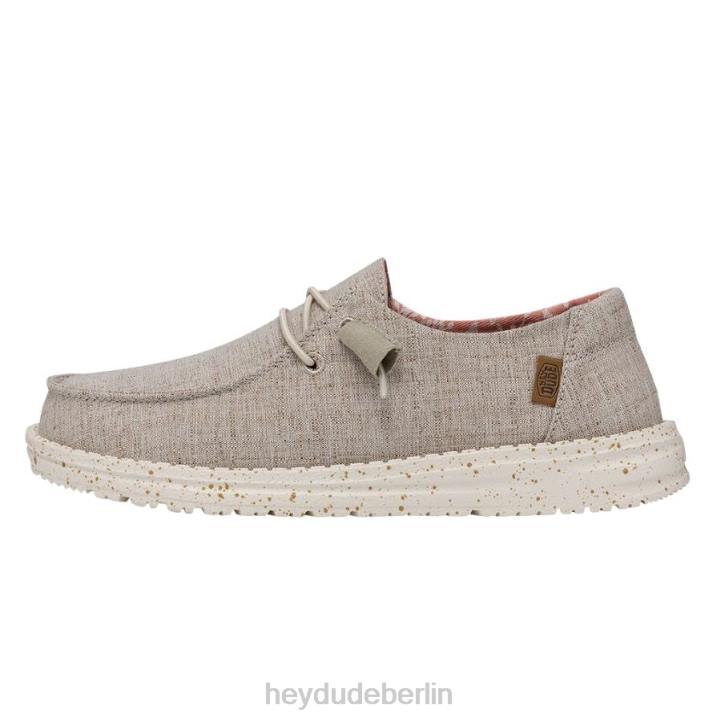 Wendy Chambray weit Hey Dude Männer 8JFX205 Schuhe weiße Nuss