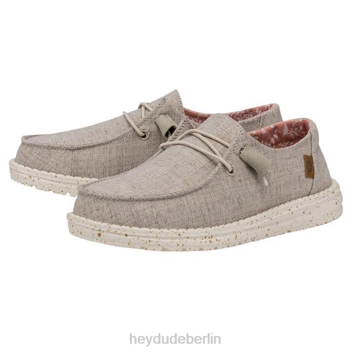 Wendy Chambray weit Hey Dude Männer 8JFX205 Schuhe weiße Nuss
