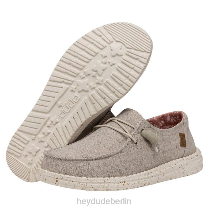 Wendy Chambray weit Hey Dude Männer 8JFX205 Schuhe weiße Nuss