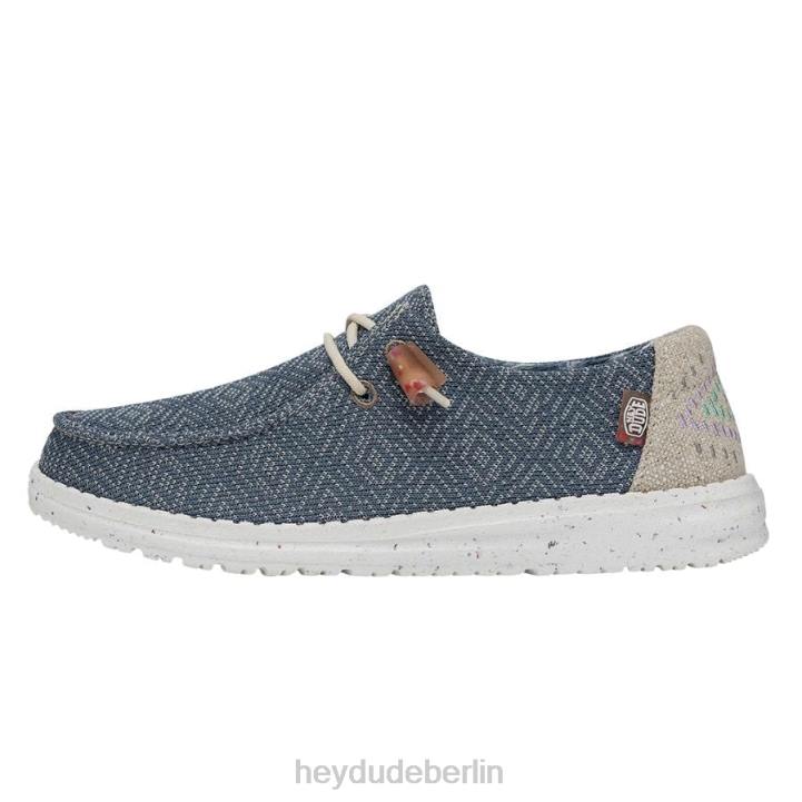 Wendy Knit II Hey Dude Männer 8JFX53 Schuhe blauer Jeansstoff