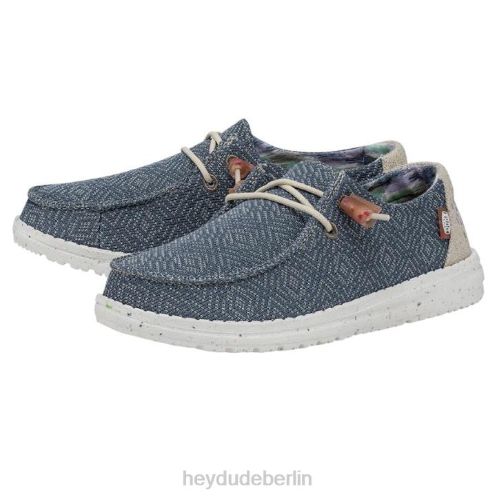 Wendy Knit II Hey Dude Männer 8JFX53 Schuhe blauer Jeansstoff