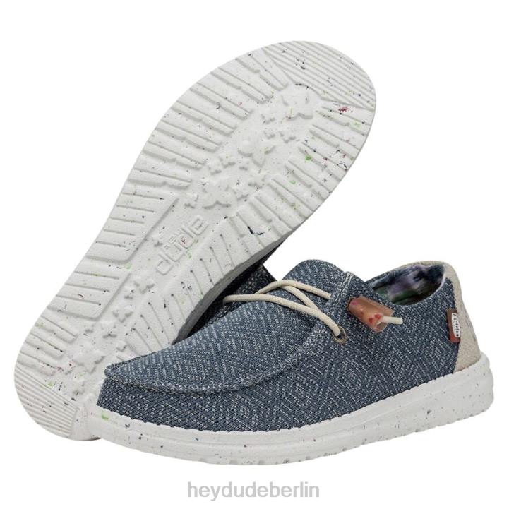 Wendy Knit II Hey Dude Männer 8JFX53 Schuhe blauer Jeansstoff