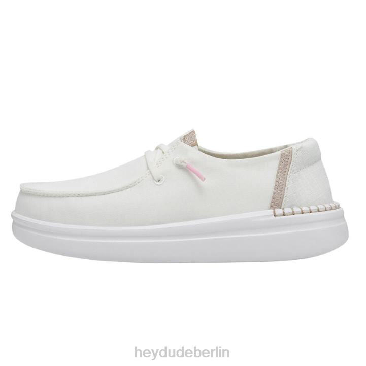 Wendy Rise Hey Dude Männer 8JFX180 Schuhe weißes Glitzern