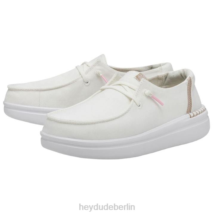 Wendy Rise Hey Dude Männer 8JFX180 Schuhe weißes Glitzern