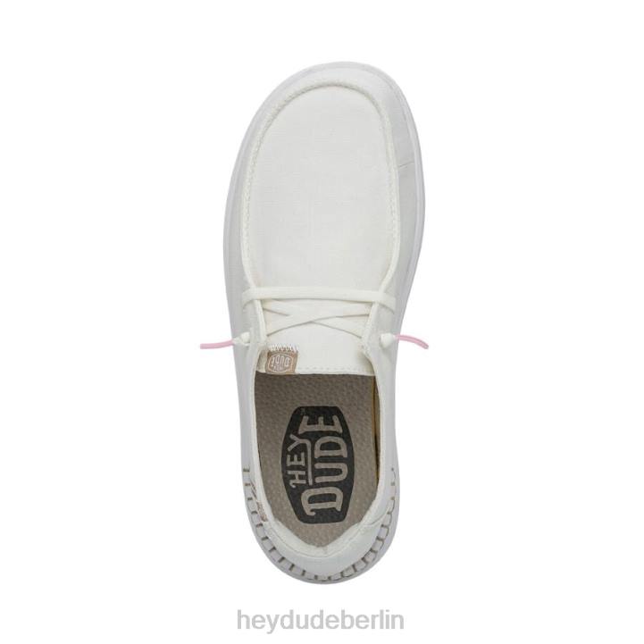 Wendy Rise Hey Dude Männer 8JFX180 Schuhe weißes Glitzern