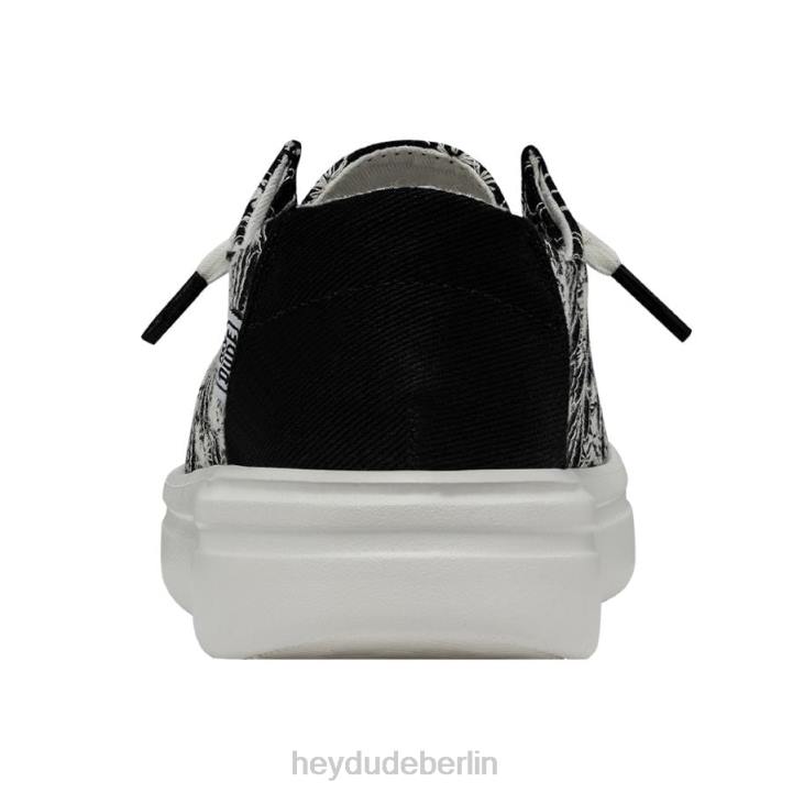 Wendy Rise Öse Hey Dude Männer 8JFX177 Schuhe Schwarz