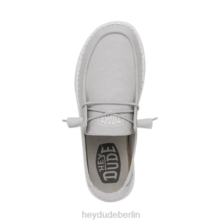 Wendy Slub Canvas Hey Dude Männer 8JFX25 Schuhe hellgrau