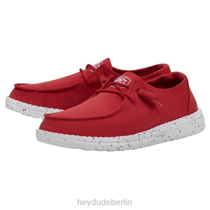 Wendy Slub Canvas Hey Dude Männer 8JFX26 Schuhe Rot