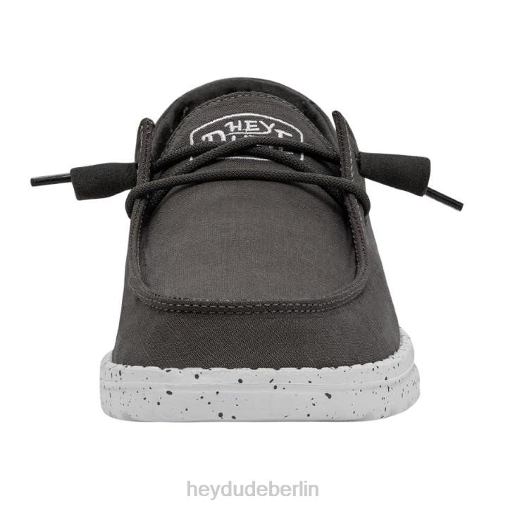 Wendy Slub Canvas Hey Dude Männer 8JFX27 Schuhe dunkelgrau