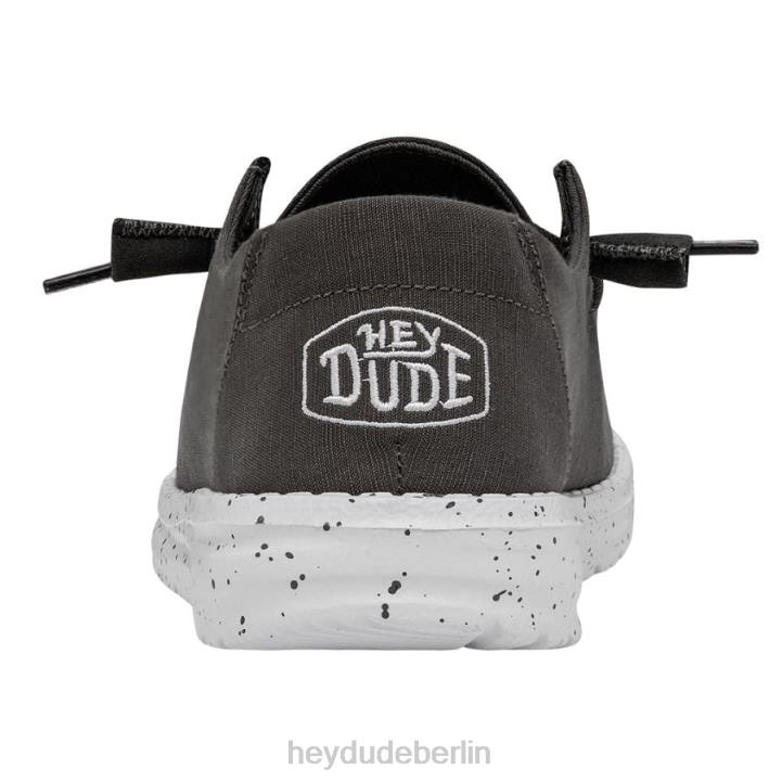 Wendy Slub Canvas Hey Dude Männer 8JFX27 Schuhe dunkelgrau