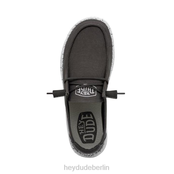 Wendy Slub Canvas Hey Dude Männer 8JFX27 Schuhe dunkelgrau