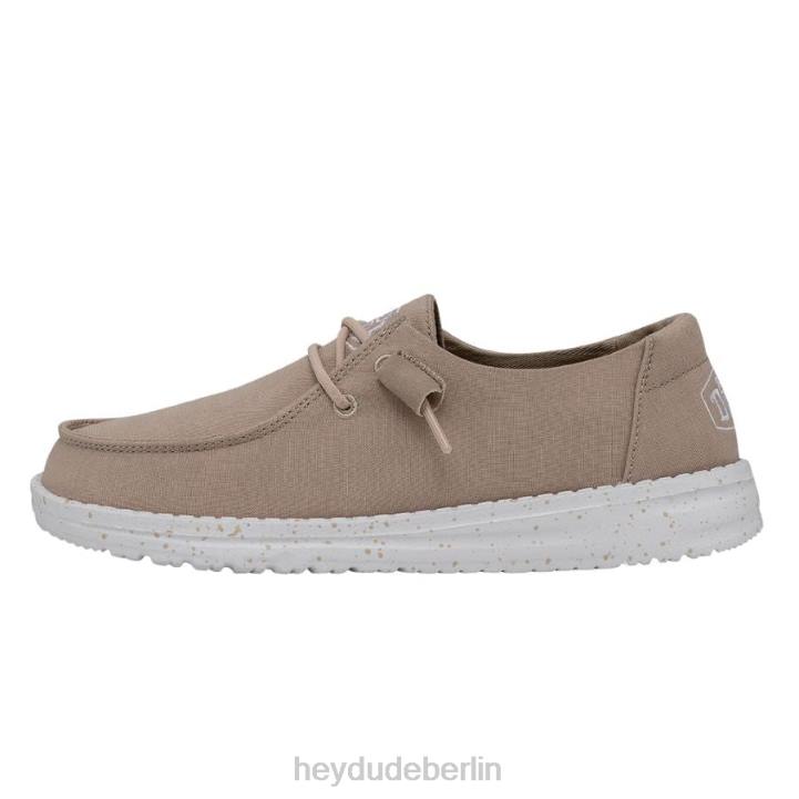 Wendy Slub Canvas Hey Dude Männer 8JFX29 Schuhe bräunen