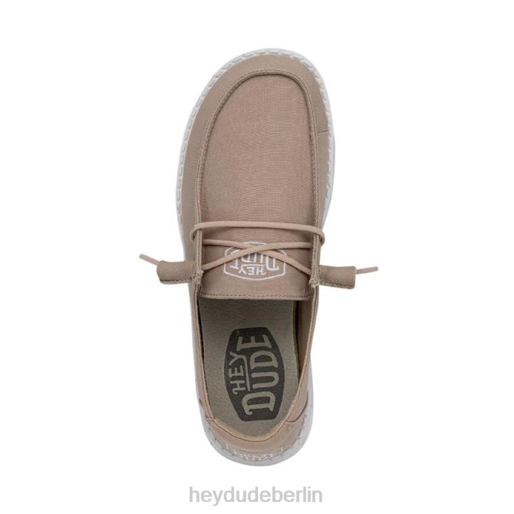 Wendy Slub Canvas Hey Dude Männer 8JFX29 Schuhe bräunen
