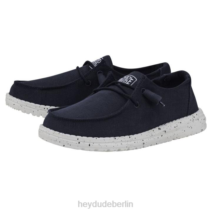 Wendy Slub Canvas Hey Dude Männer 8JFX31 Schuhe Marine