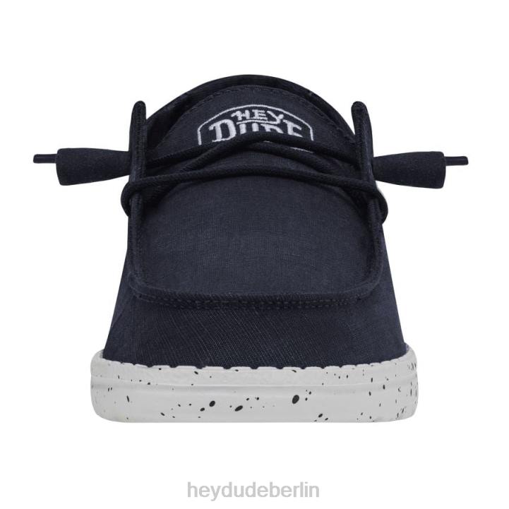 Wendy Slub Canvas Hey Dude Männer 8JFX31 Schuhe Marine