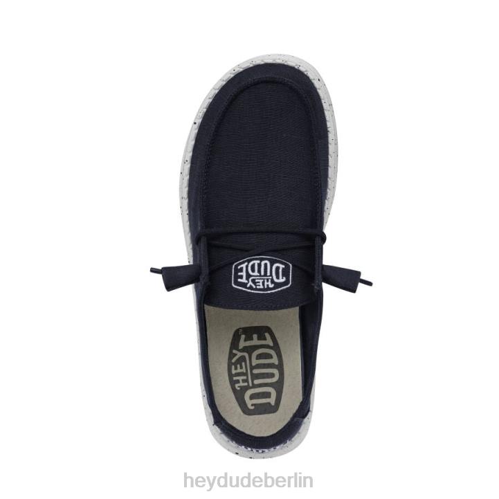Wendy Slub Canvas Hey Dude Männer 8JFX31 Schuhe Marine