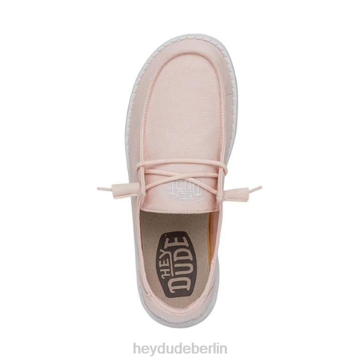 Wendy Slub Canvas Hey Dude Männer 8JFX32 Schuhe Rosa