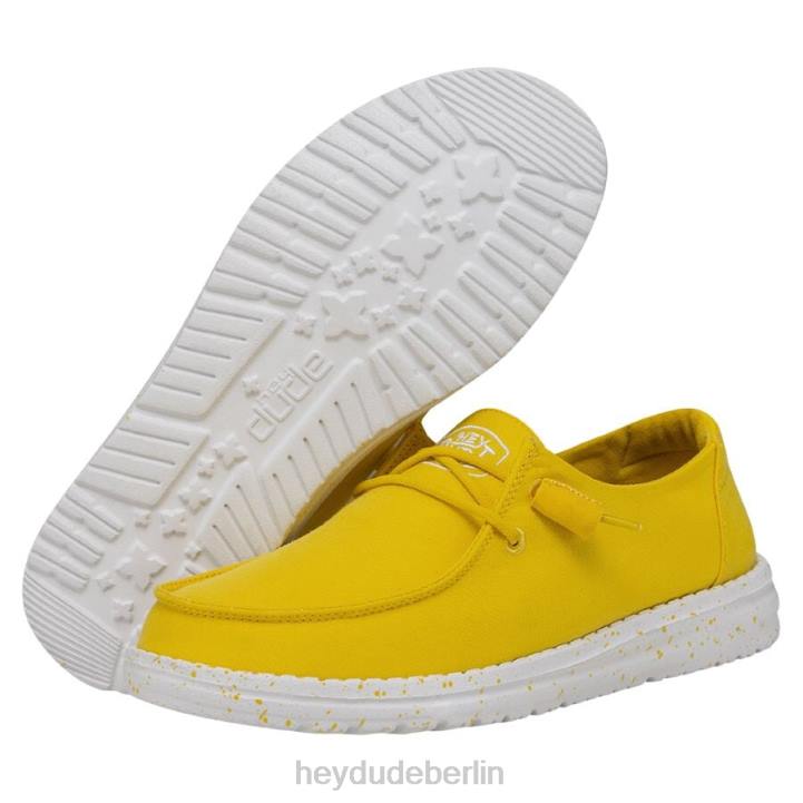 Wendy Slub Canvas Hey Dude Männer 8JFX33 Schuhe Empire-Gelb