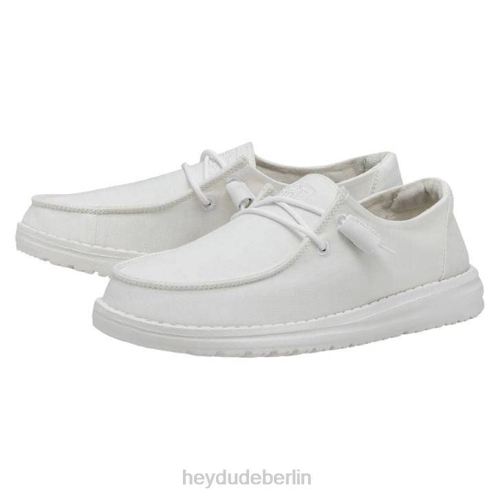 Wendy Slub Canvas Hey Dude Männer 8JFX93 Schuhe Weiß