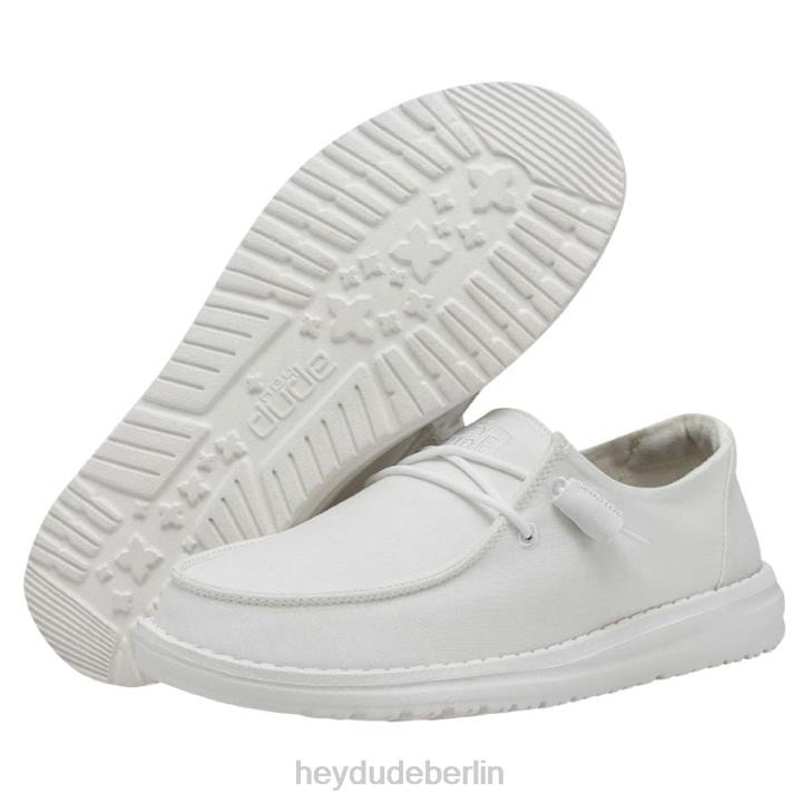 Wendy Slub Canvas Hey Dude Männer 8JFX93 Schuhe Weiß