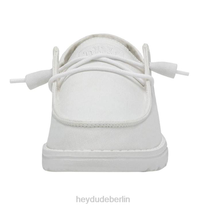 Wendy Slub Canvas Hey Dude Männer 8JFX93 Schuhe Weiß