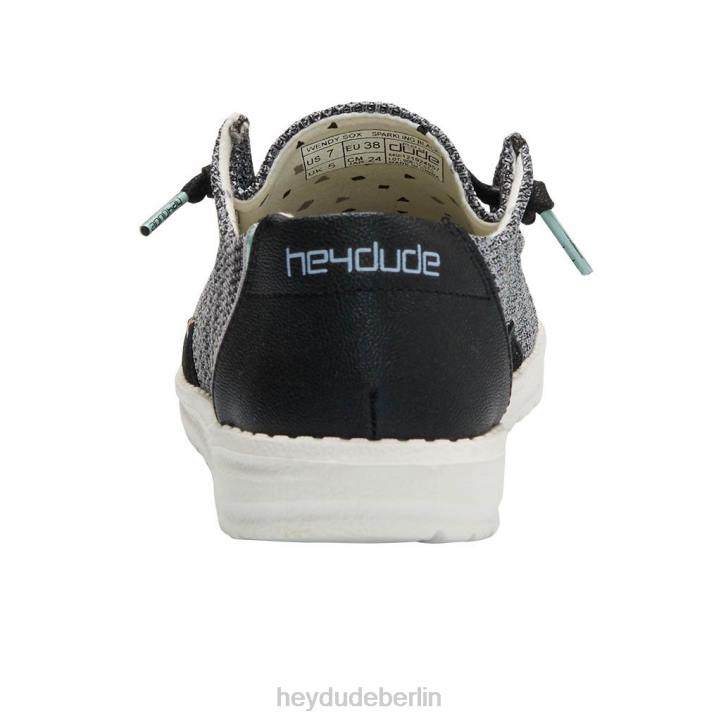 Wendy Sox Hey Dude Männer 8JFX190 Schuhe funkelndes Schwarz