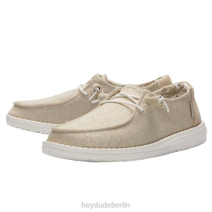 Wendy Stretch Hey Dude Männer 8JFX122 Schuhe funkelndes Beige