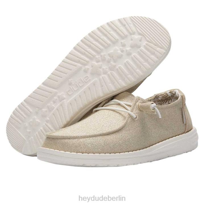 Wendy Stretch Hey Dude Männer 8JFX122 Schuhe funkelndes Beige