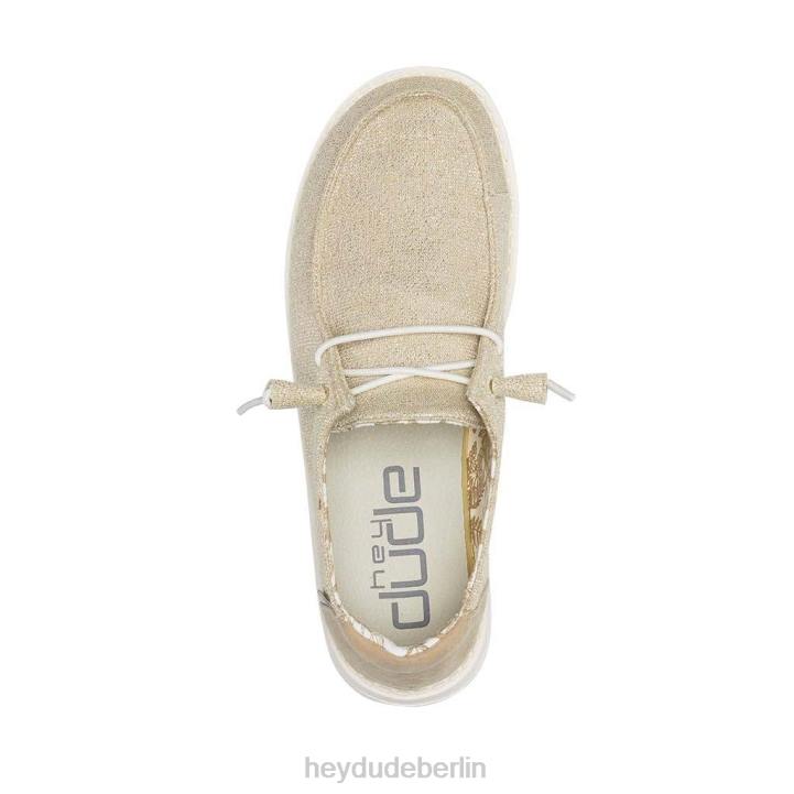 Wendy Stretch Hey Dude Männer 8JFX122 Schuhe funkelndes Beige