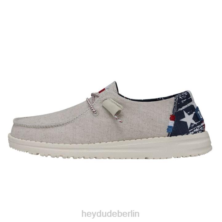 Wendy Texas Leinwand Hey Dude Männer 8JFX58 Schuhe cremefarben