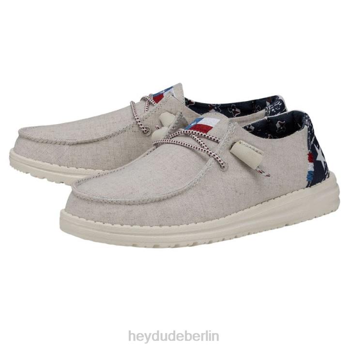 Wendy Texas Leinwand Hey Dude Männer 8JFX58 Schuhe cremefarben