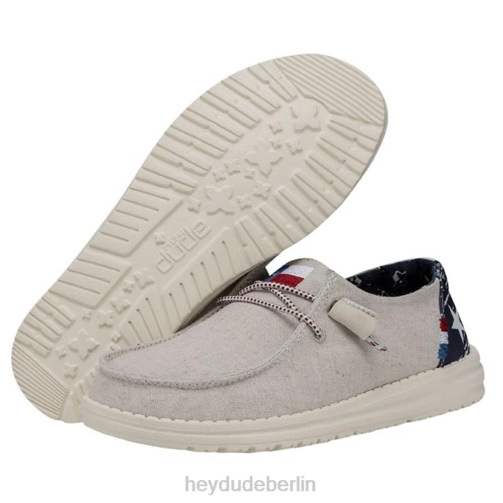 Wendy Texas Leinwand Hey Dude Männer 8JFX58 Schuhe cremefarben