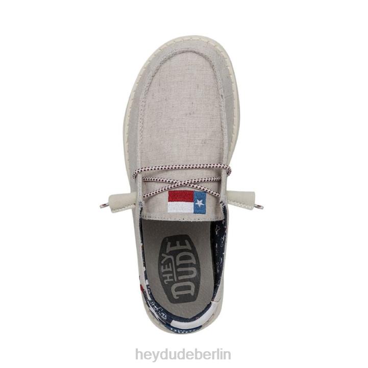 Wendy Texas Leinwand Hey Dude Männer 8JFX58 Schuhe cremefarben