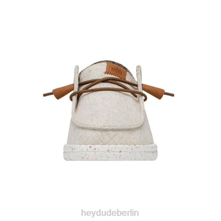 Wendy gewaschene Leinwand Hey Dude Männer 8JFX1 Schuhe Creme
