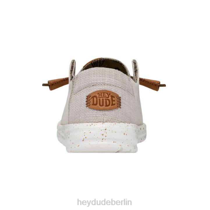 Wendy gewaschene Leinwand Hey Dude Männer 8JFX1 Schuhe Creme