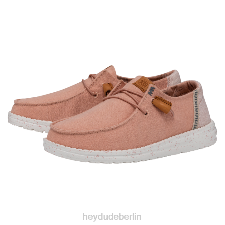 Wendy gewaschene Leinwand Hey Dude Männer 8JFX5 Schuhe Rosenstaub