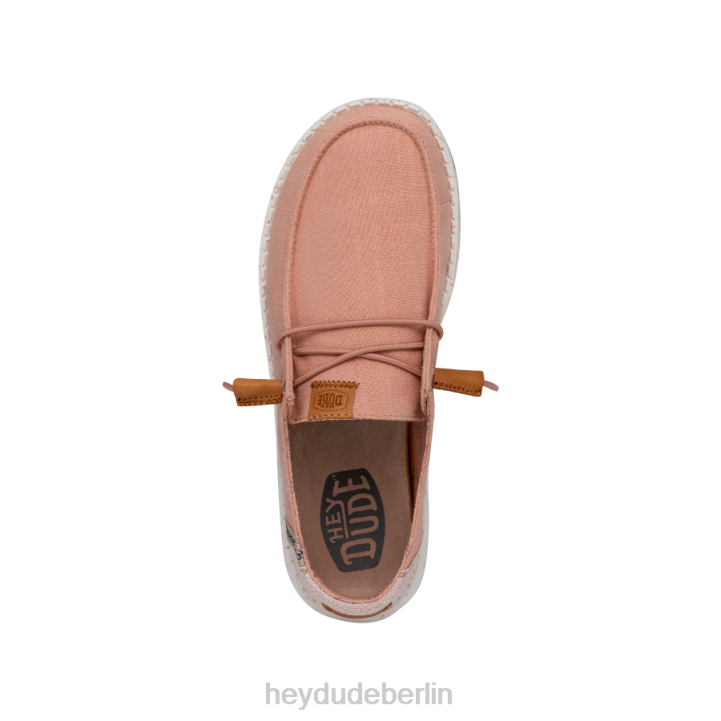 Wendy gewaschene Leinwand Hey Dude Männer 8JFX5 Schuhe Rosenstaub
