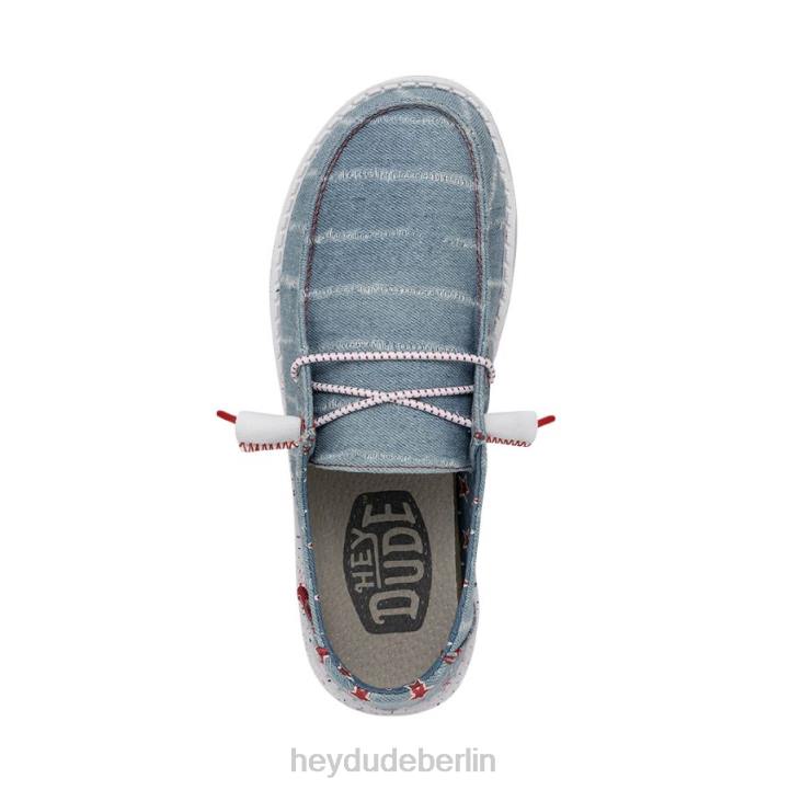 Wendy patriotisch Hey Dude Männer 8JFX213 Schuhe Denim-Stern